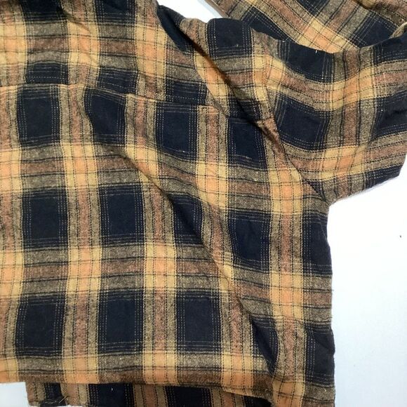 Fashion nova Briella Cropped Plaid Shirt Mustard/combo brown yellow - Picture 14 of 16